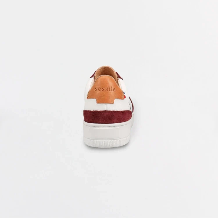 Basket française Belis Blanc Bordeaux