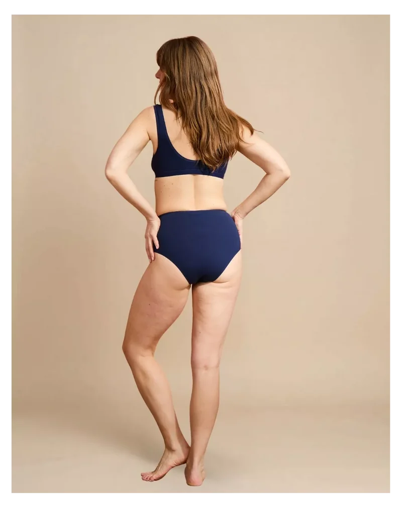 Culotte taille haute Marine