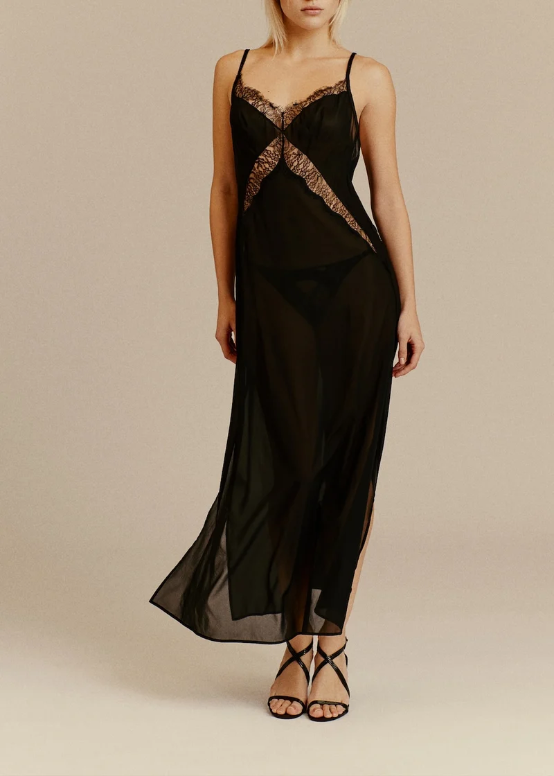 ROBE BURNING DESIRE NOIR