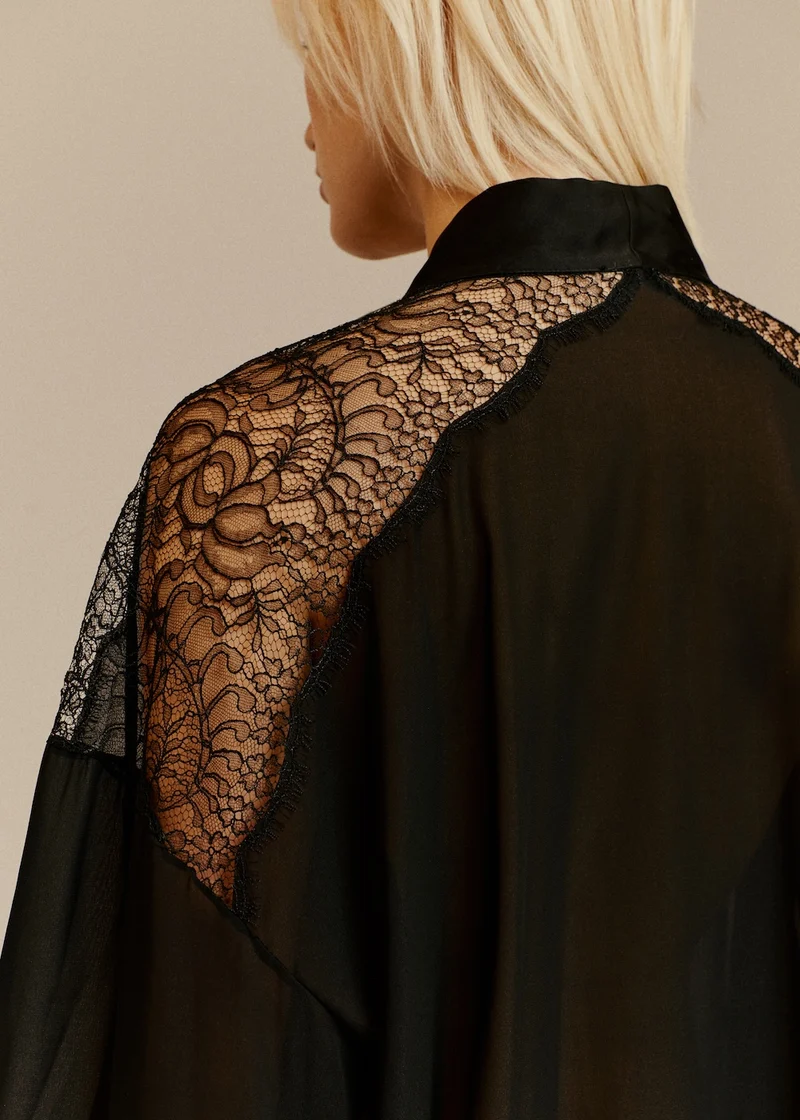 KIMONO BURNING DESIRE NOIR