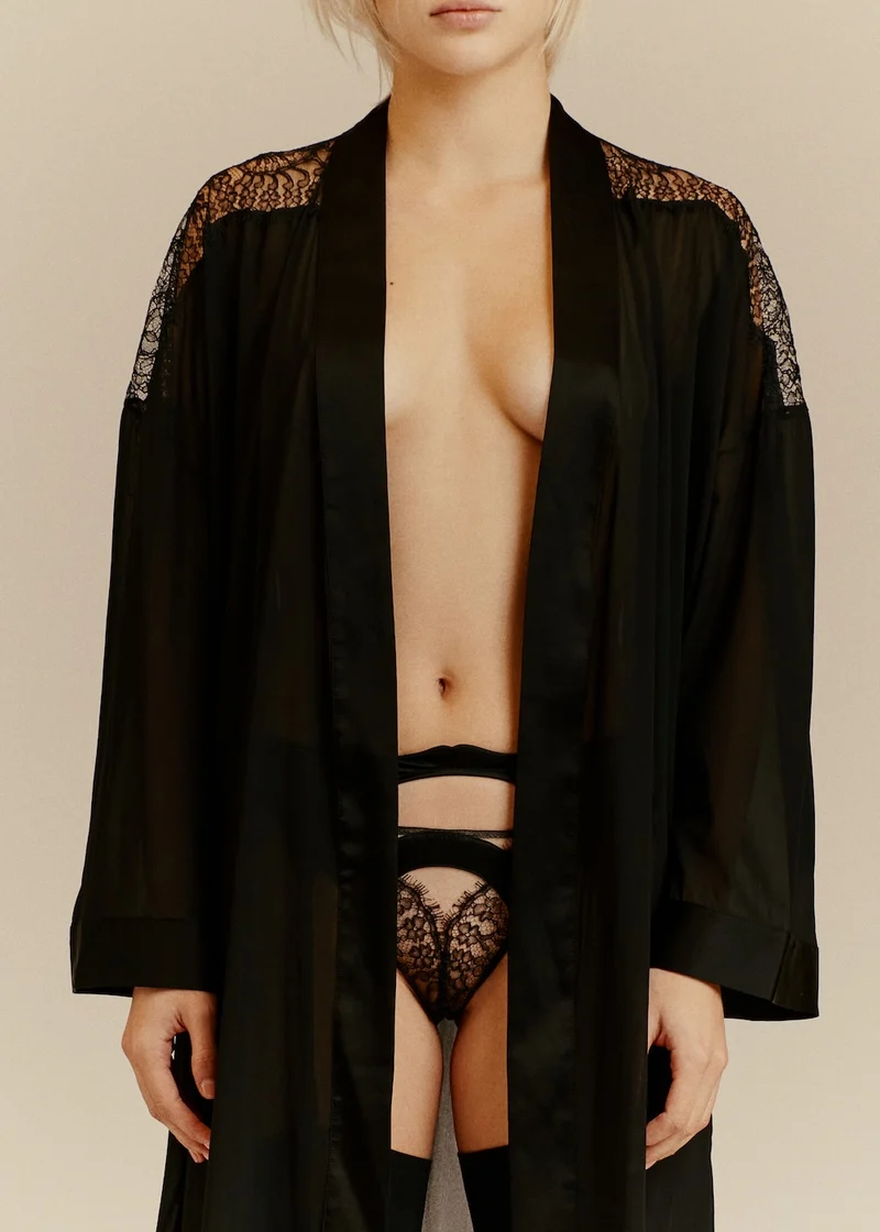 KIMONO BURNING DESIRE NOIR