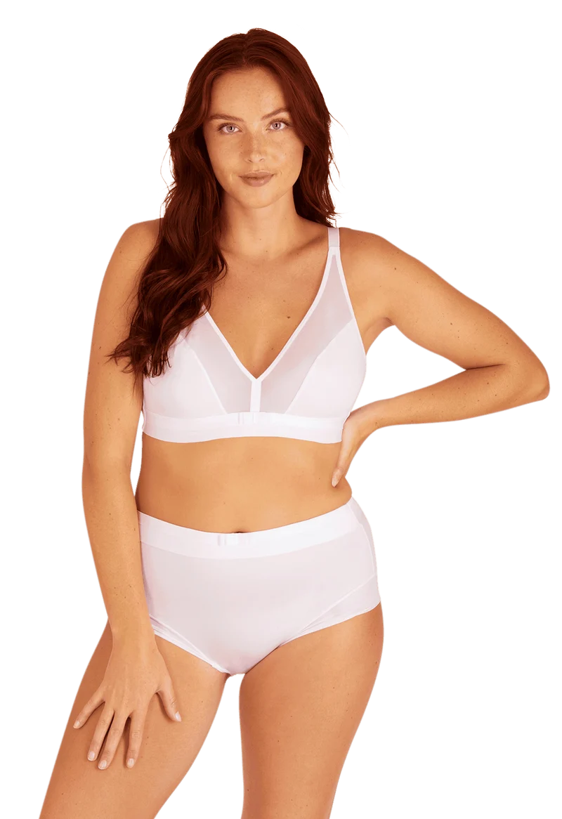 Shorty taille haute Tulle Design - Blanc