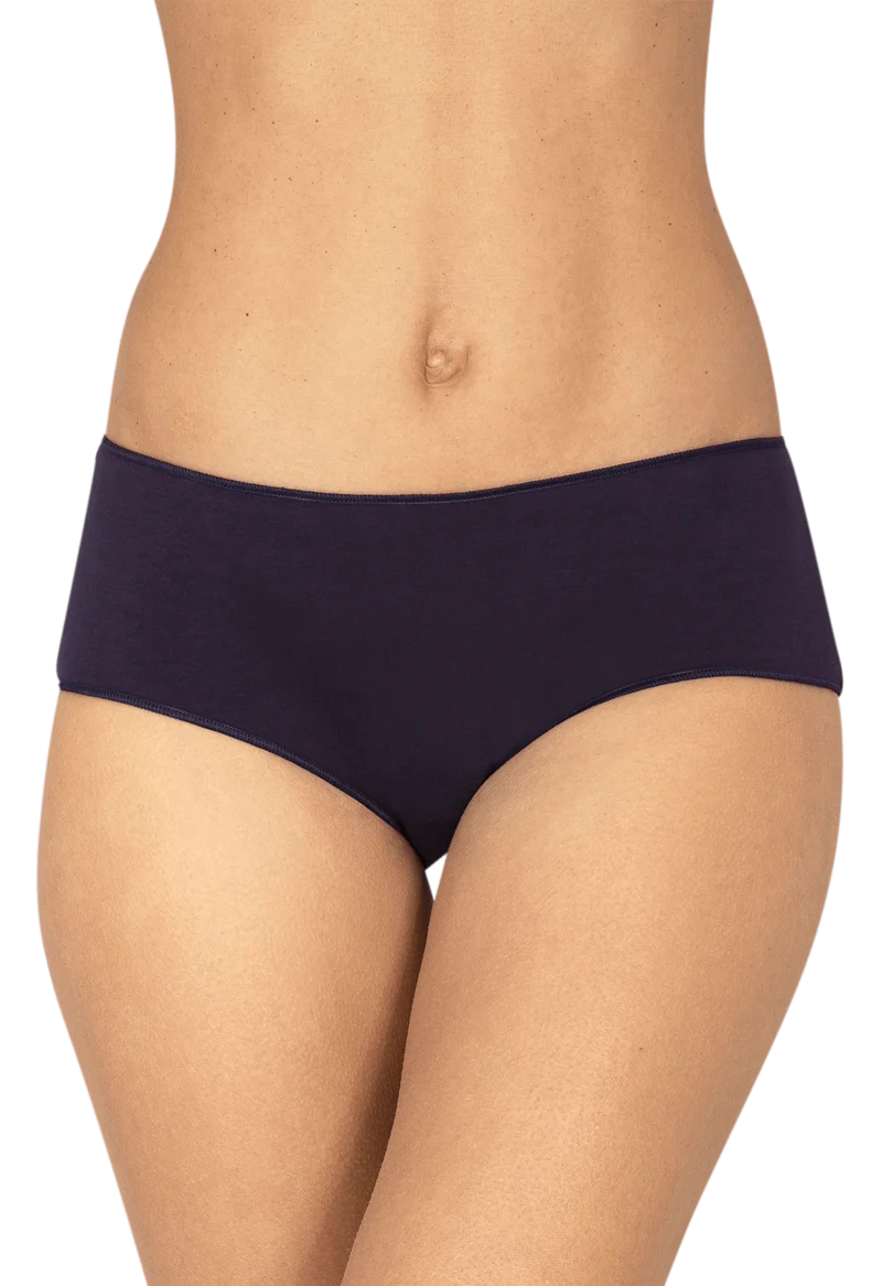 Lot de 3 Shortys en coton bio Intimement Bio - Blanc / bleu / poudre