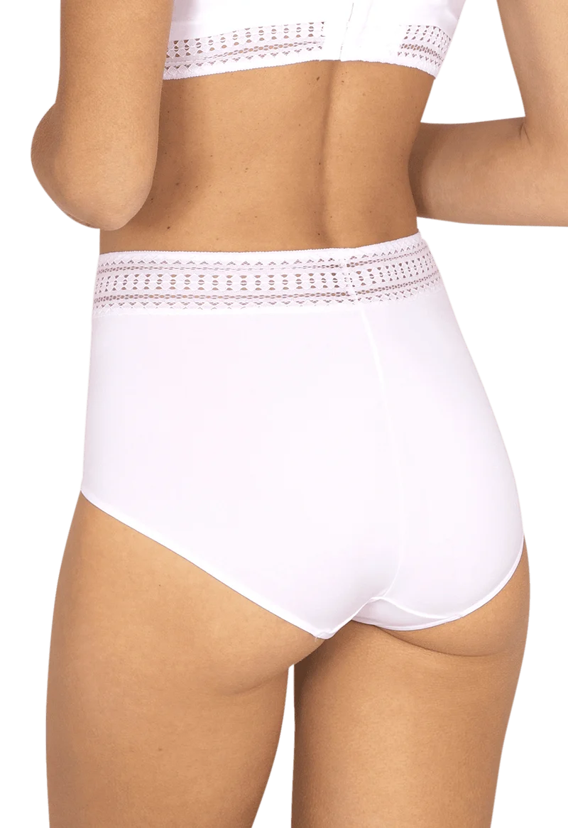 Culotte taille haute Arty Graphik - Blanc