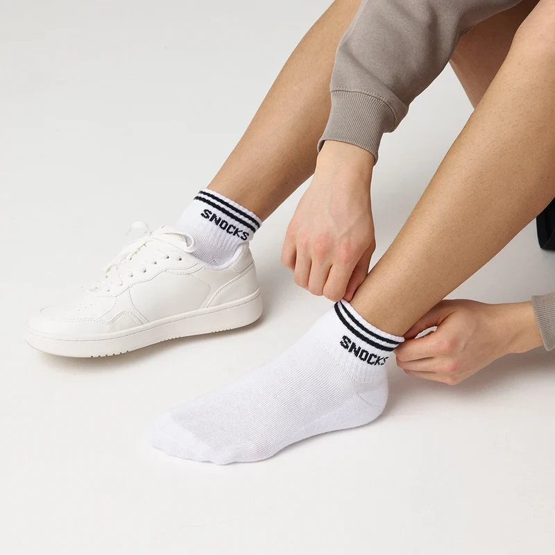 Retro Sneaker Socken | Schwarz (SNOCKS)