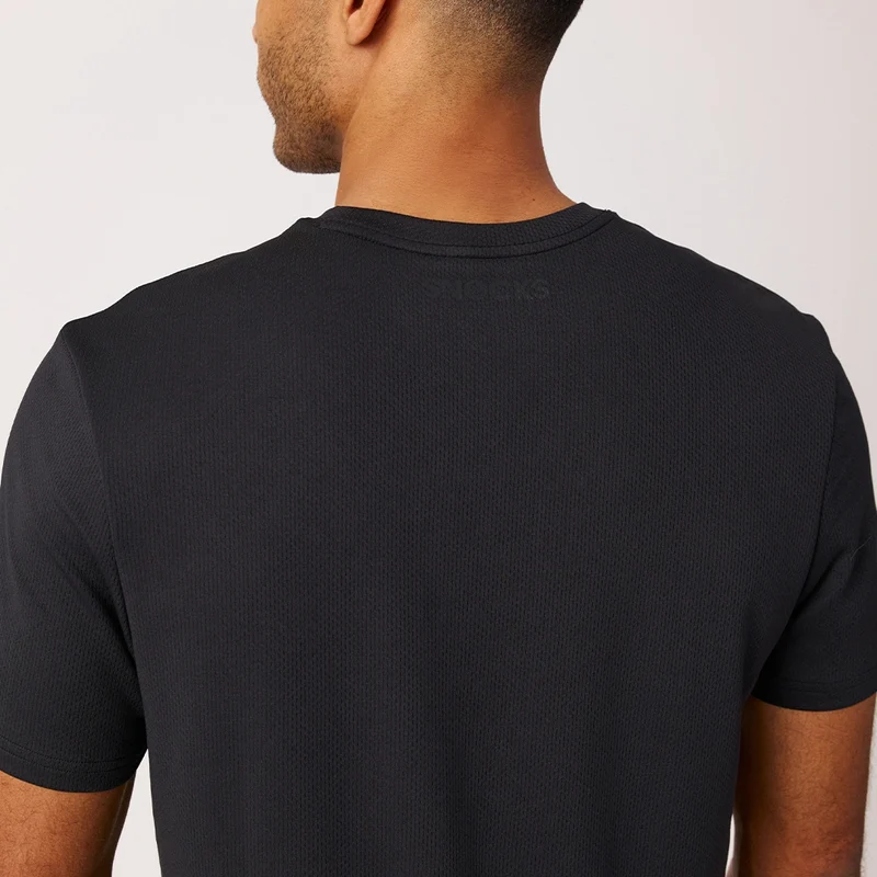 Trainingsshirt Allover Mesh Herren | Schwarz