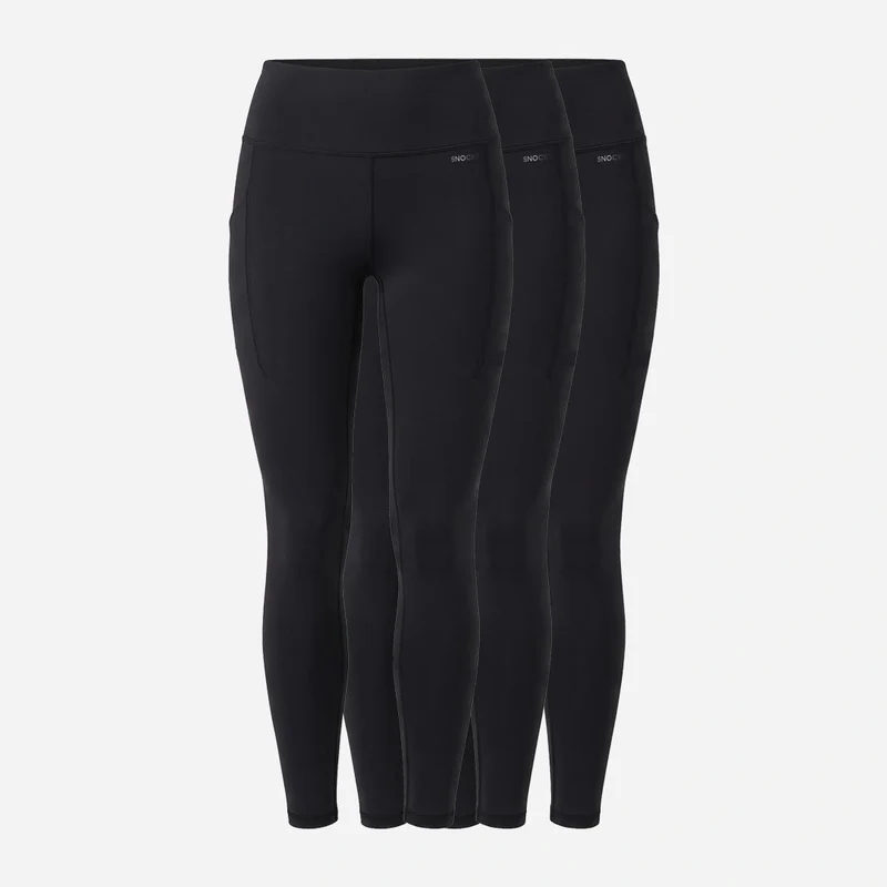 Premium High Waist Leggings mit Taschen | Schwarz