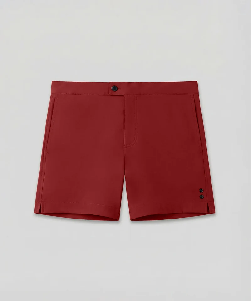 Tennis Swim Shorts: Red