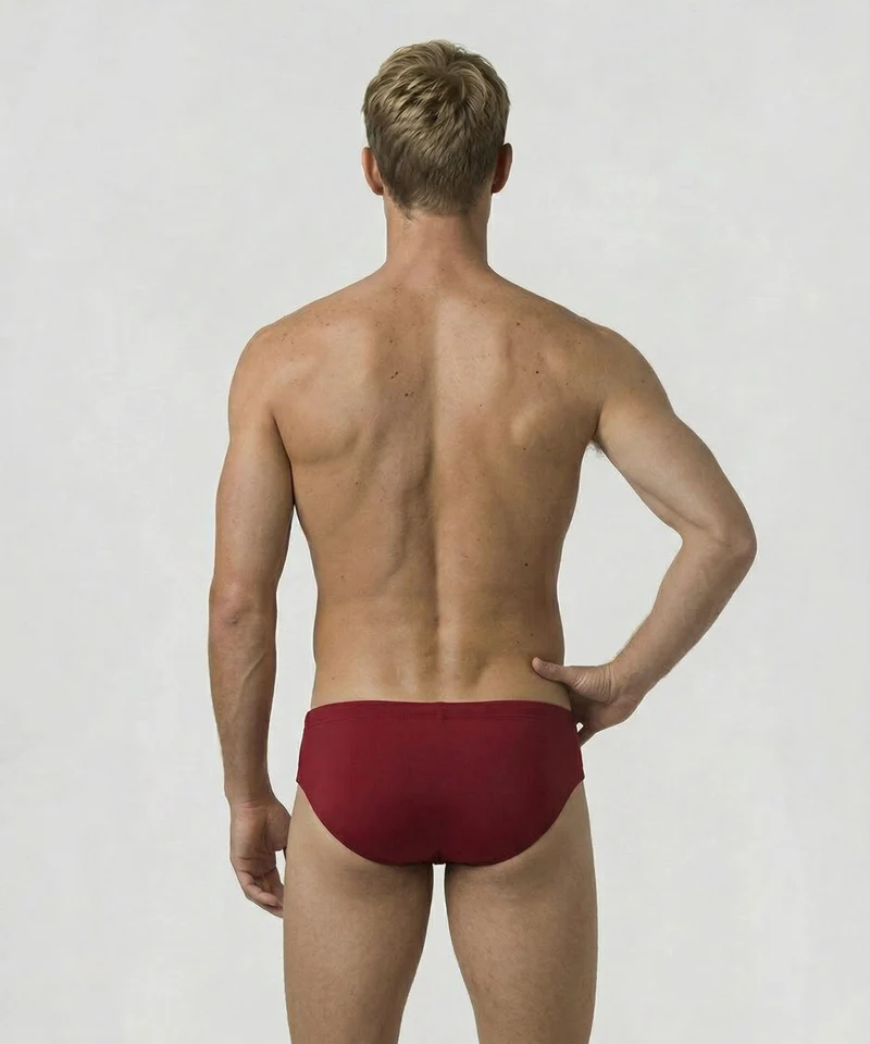 Swim Briefs: Red
