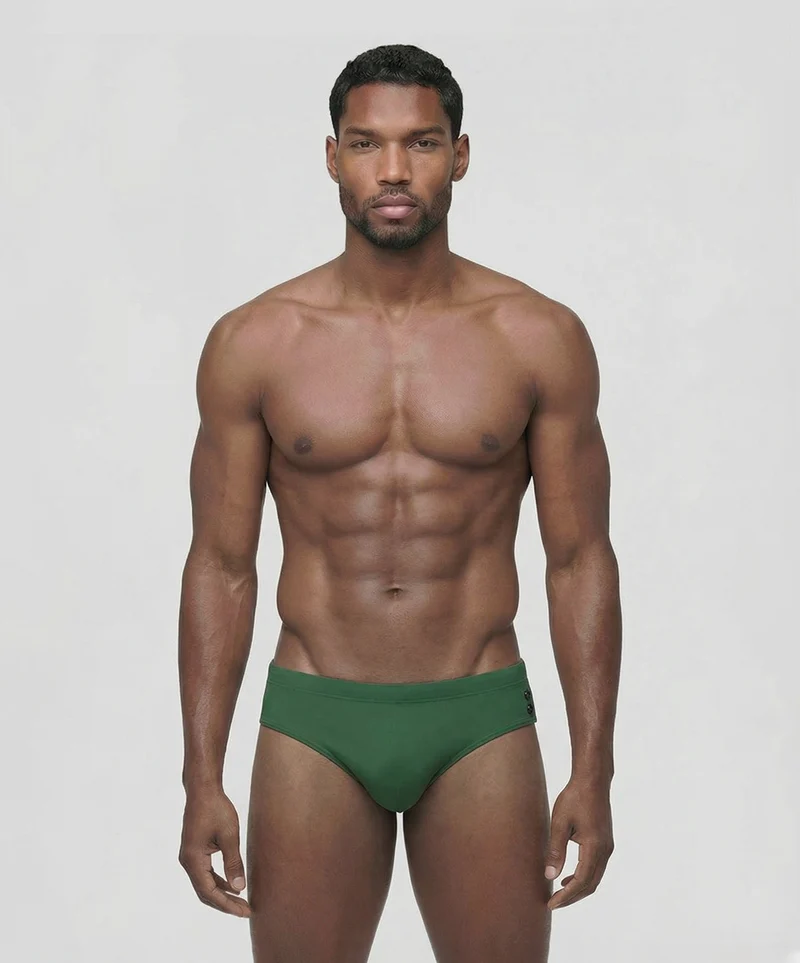 Swim Briefs: Court Green