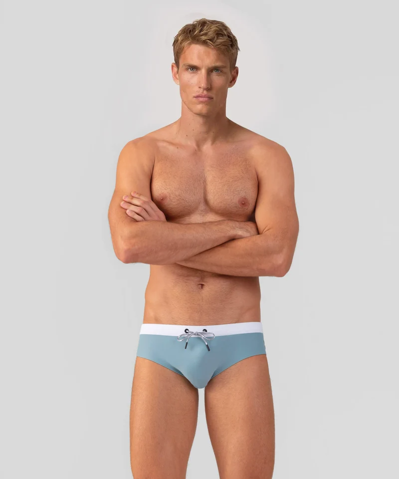 Swim Briefs w. Waistband: Aquamarine