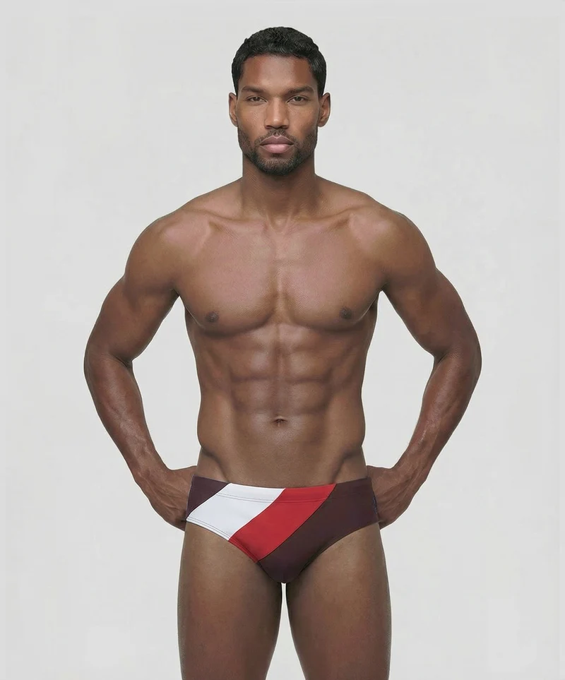 Swim Briefs Panelled: Espresso