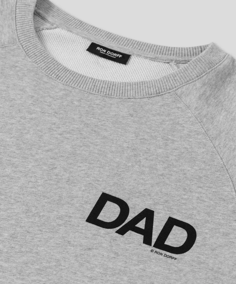 Organic Cotton Sweatshirt "DAD": Grey Melange