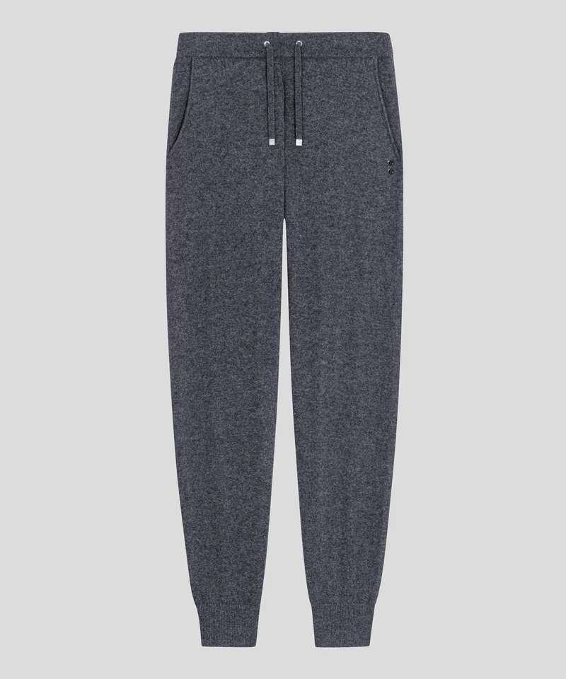 Cashmere Pants: Dark Grey Melange