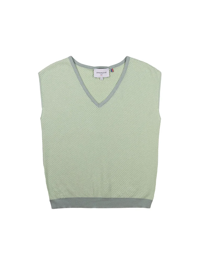 Pull manches courtes col V Floriane