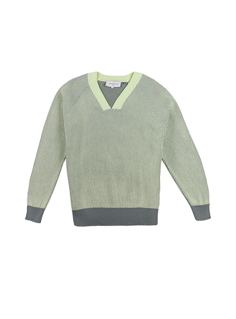 Pull col V maille perlée Frida
