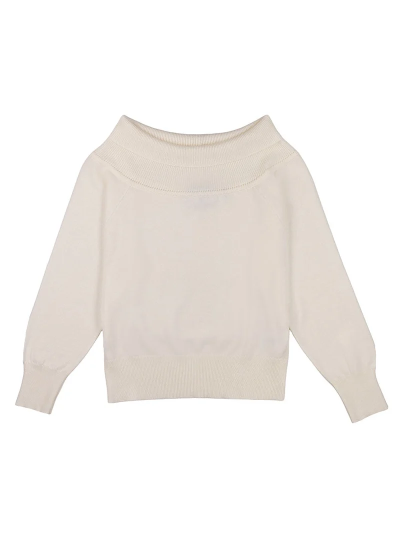 Pull col bateau blanc Fanny