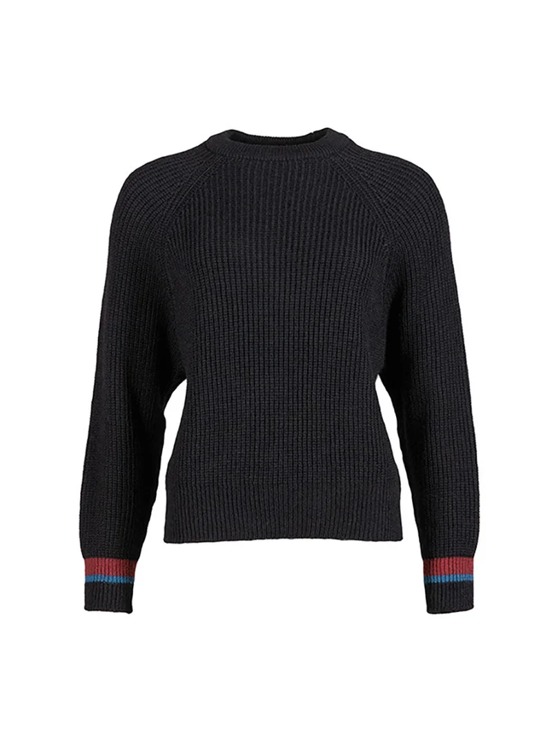 Pull maille perlée mohair noir Elsa