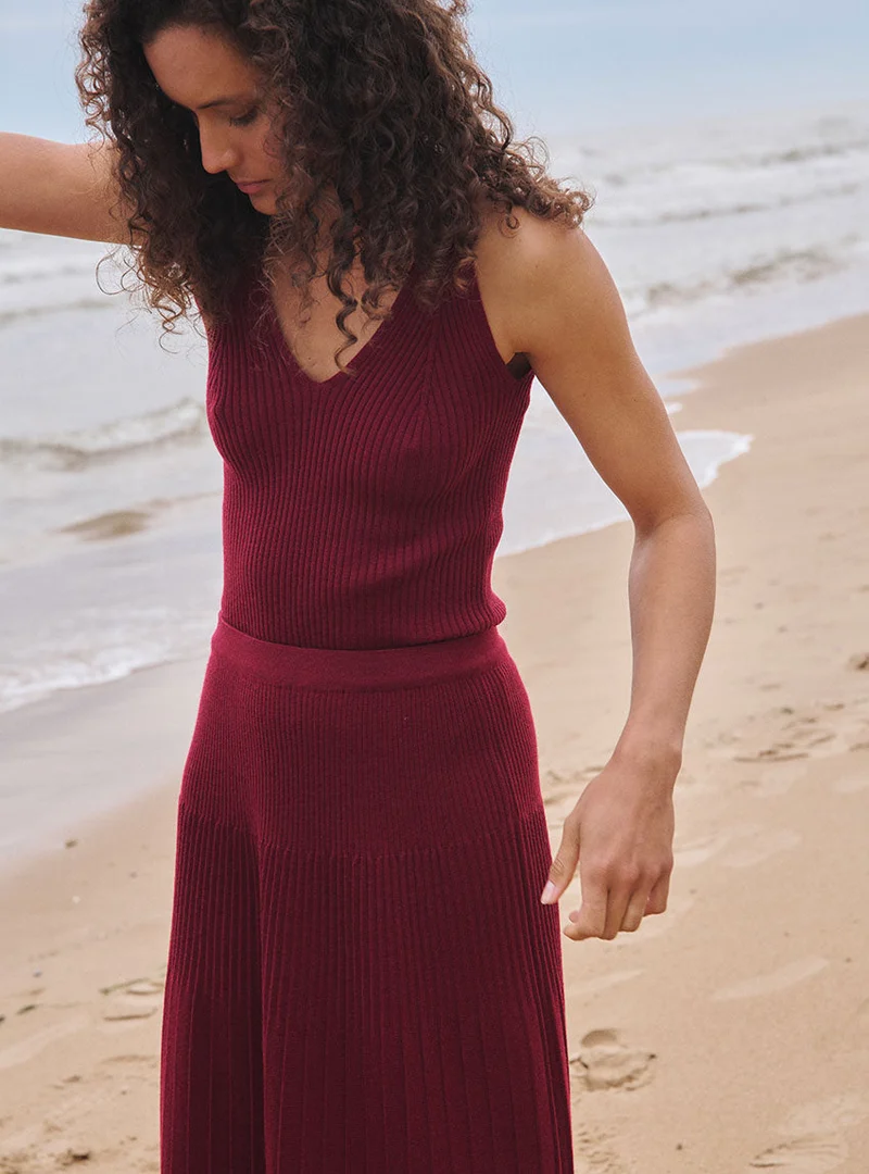 Top maille cotelée Éloïse