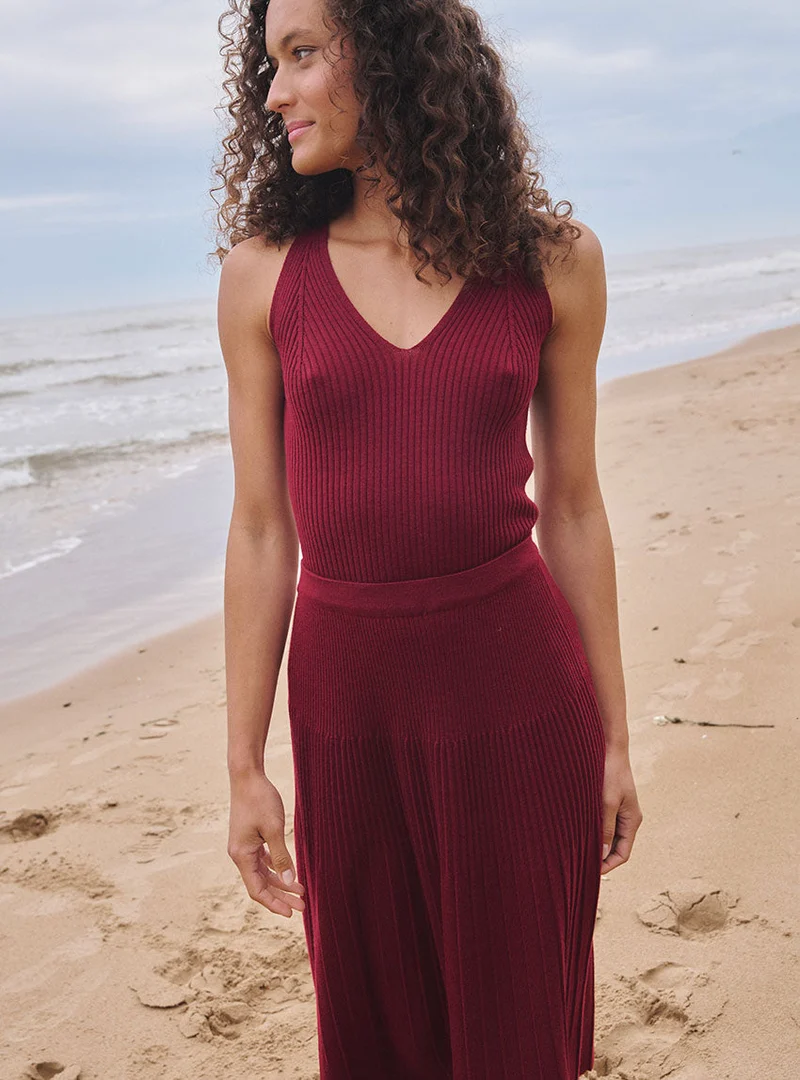 Top maille cotelée Éloïse