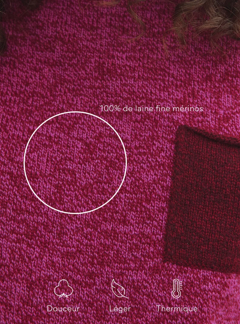 Pull laine mérinos Éva
