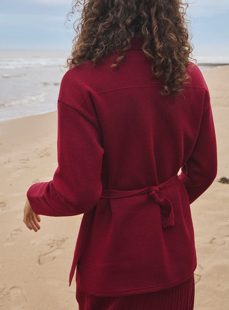 Veste saharienne bordeaux Ella