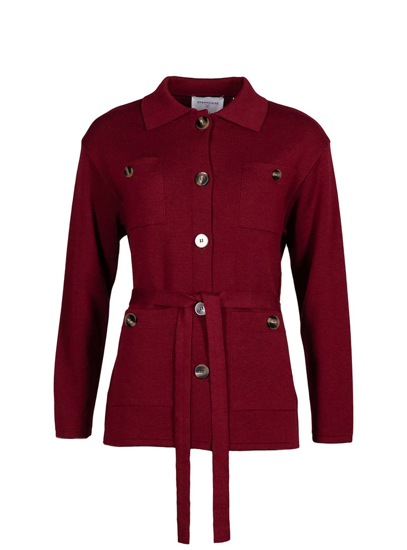 Veste saharienne bordeaux Ella