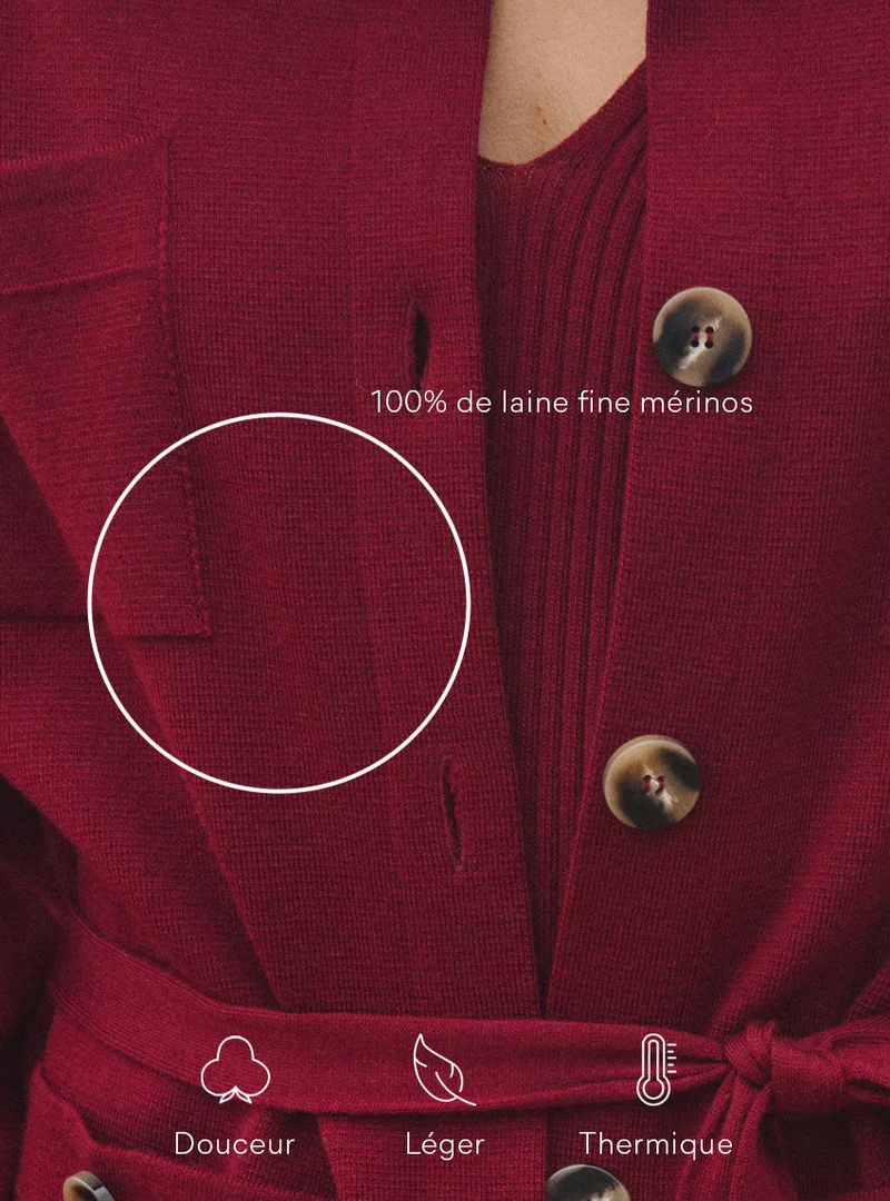 Veste saharienne bordeaux Ella