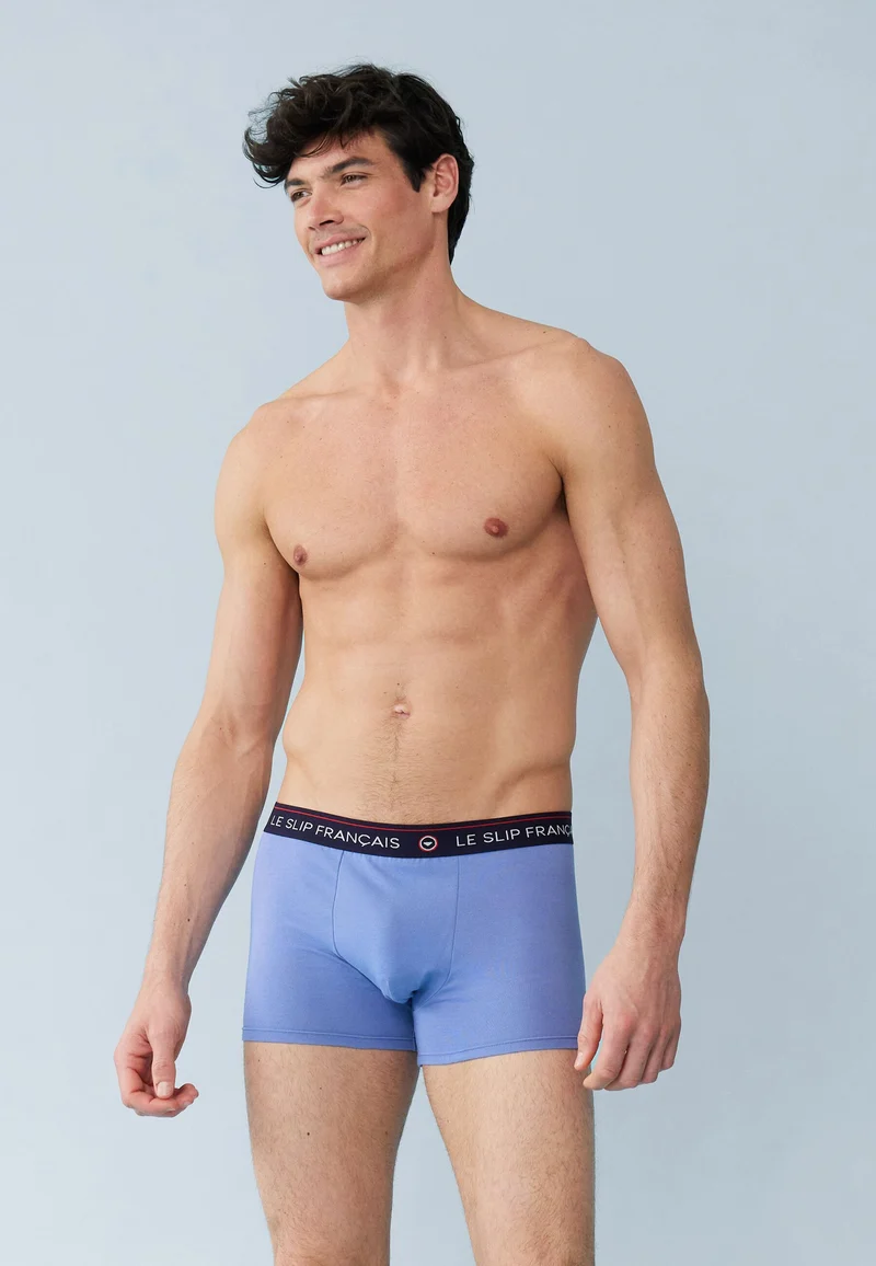 Lot de 5 boxers en coton - Boxers Nuances De Bleu