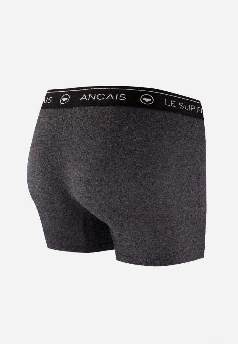 Boxer gris en coton - Redoutable Gris Anthracite