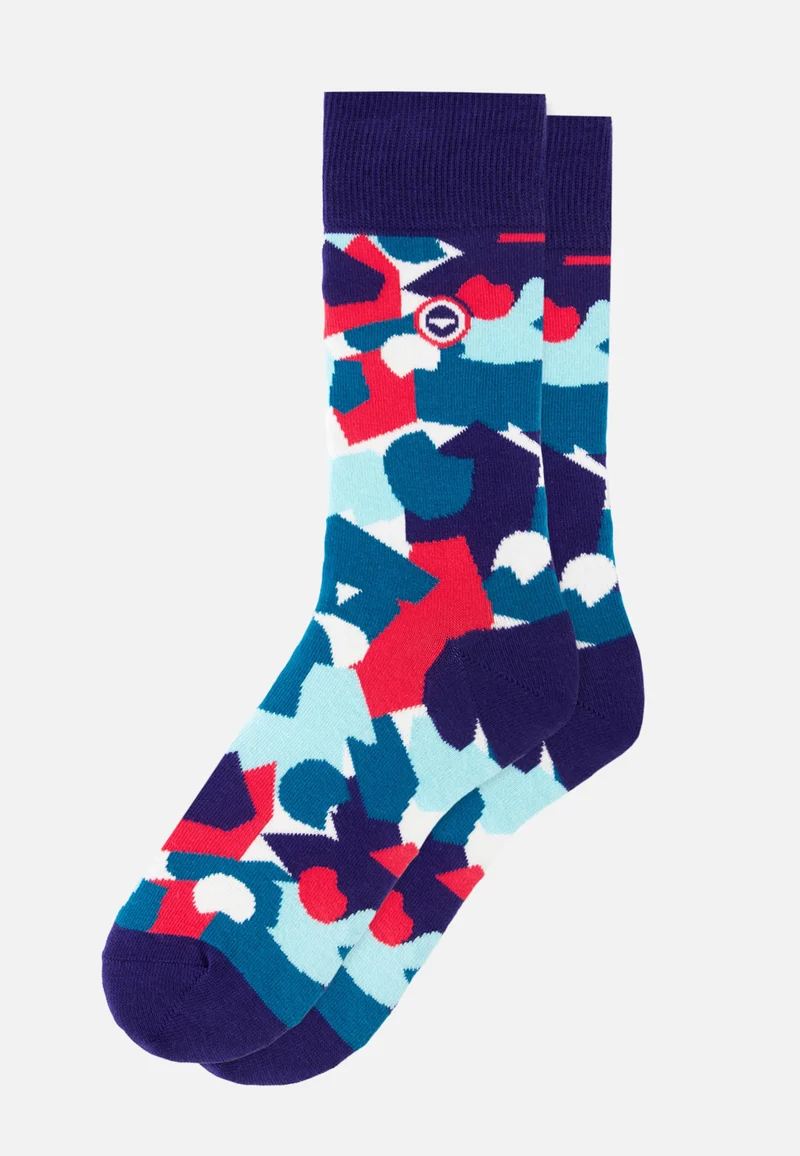 Chaussettes mi-hautes vertes à motifs confetti - Lucas Confetti Vert D'Eau