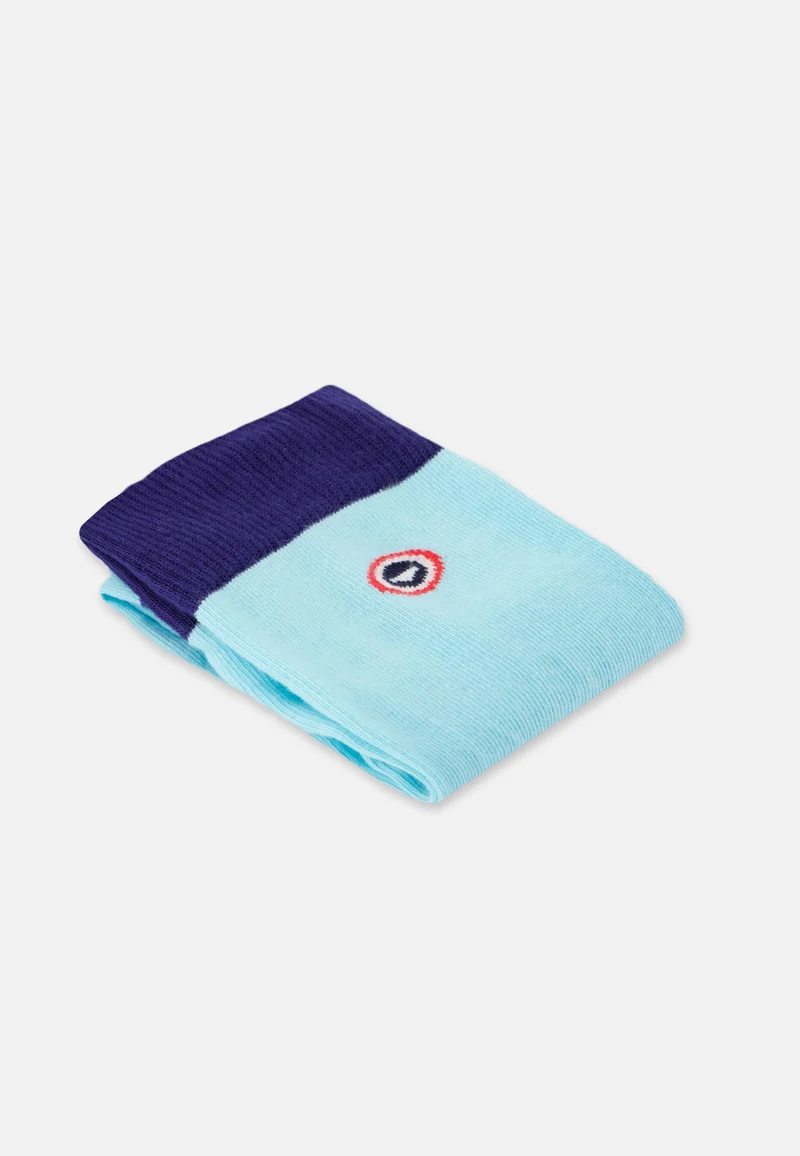 Chaussettes mi-hautes bleu fantaisie - Lucas Bloc Indigo Bleu Canard Vert D'Eau