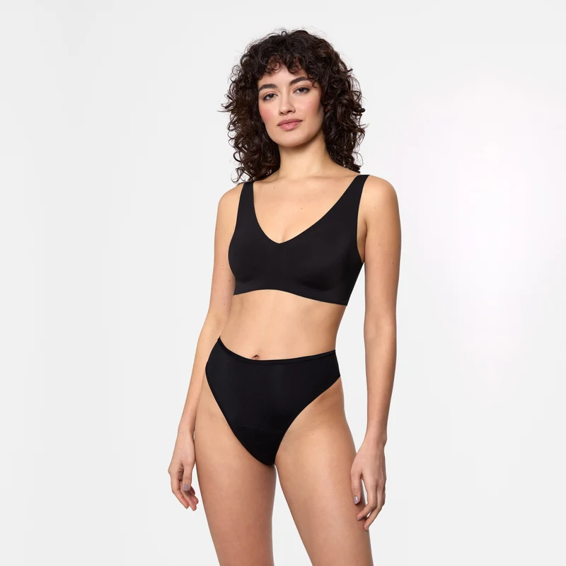 SNOCKS x femtis Period Tanga - SINA Highwaist | Schwarz