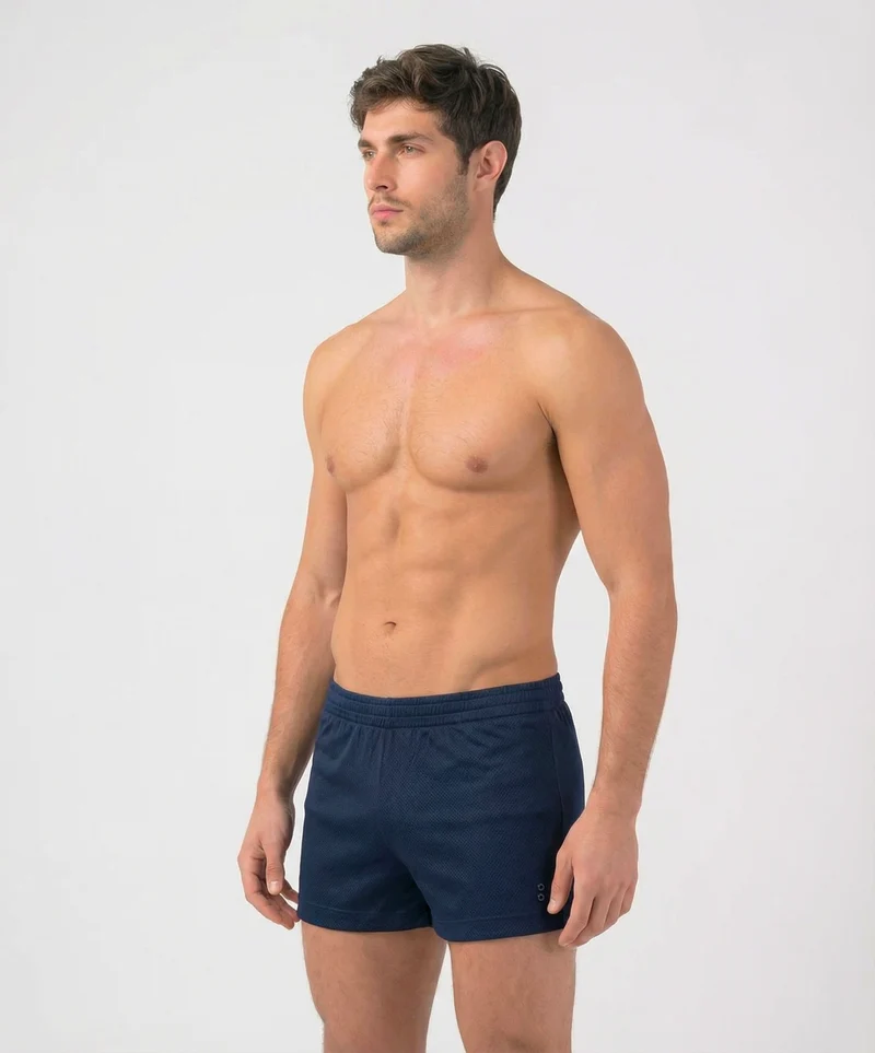 Mesh Home Shorts: Navy