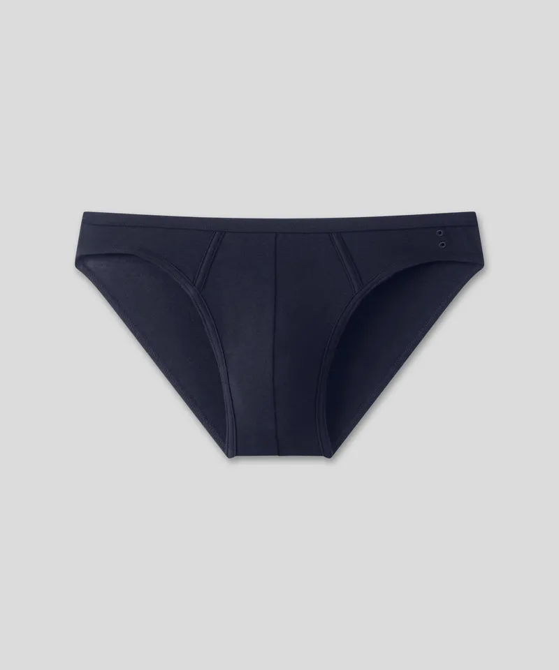 Slim Y-Front Briefs: Navy