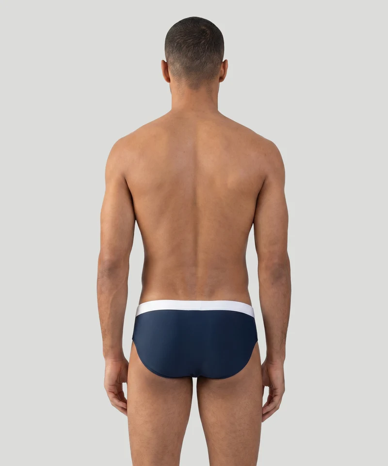 Swim Briefs w. Waistband: Navy