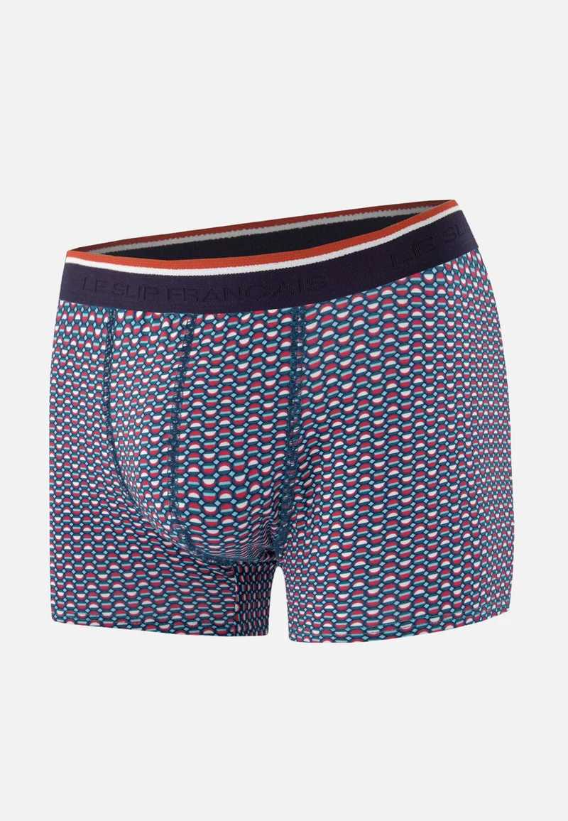 Boxer vert à motif cercle en coton - Marius Cercle Vert D'Eau