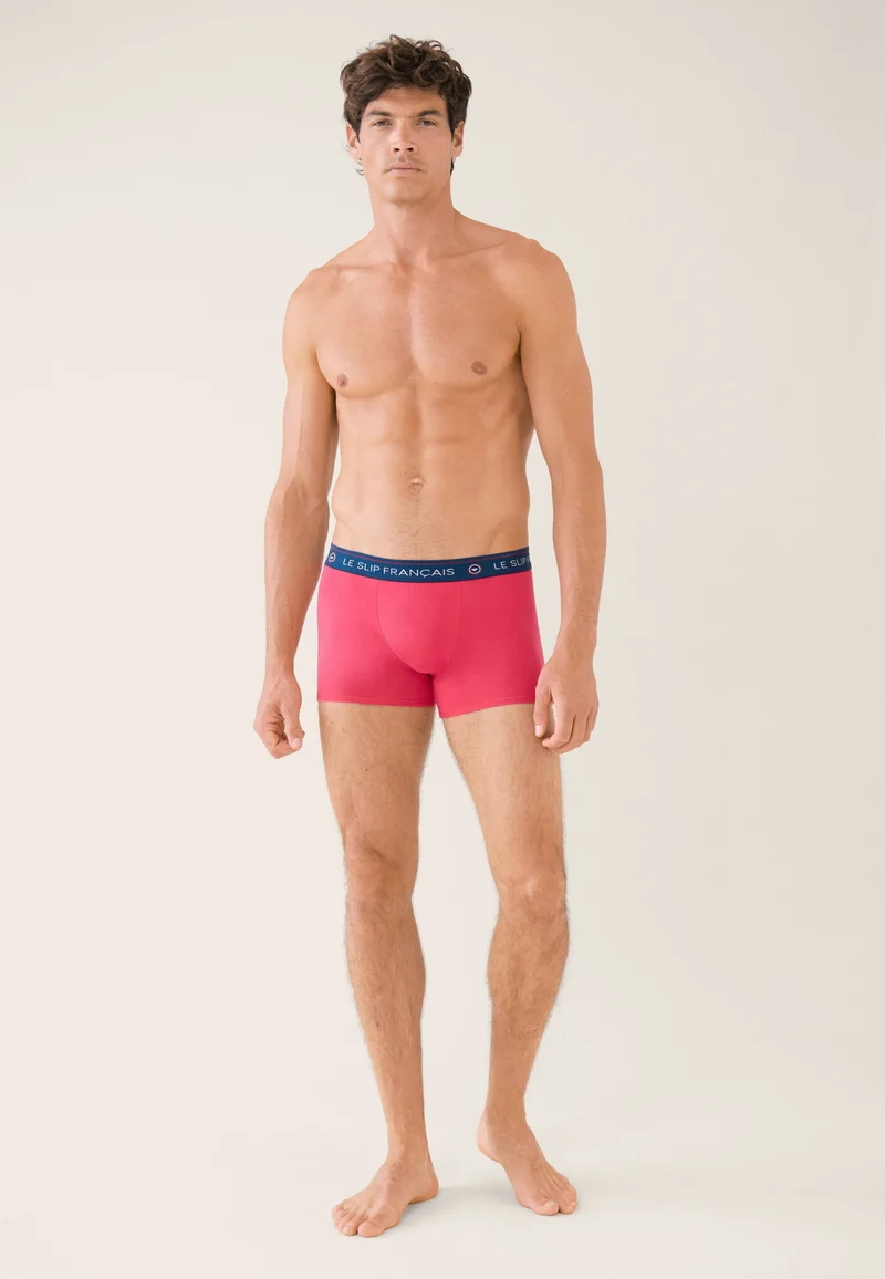 Boxer rose en coton - Redoutable Rose Cerise