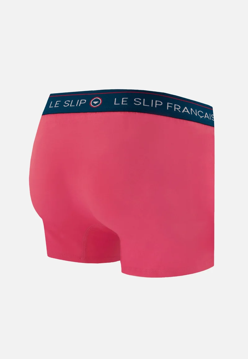 Boxer rose en coton - Redoutable Rose Cerise