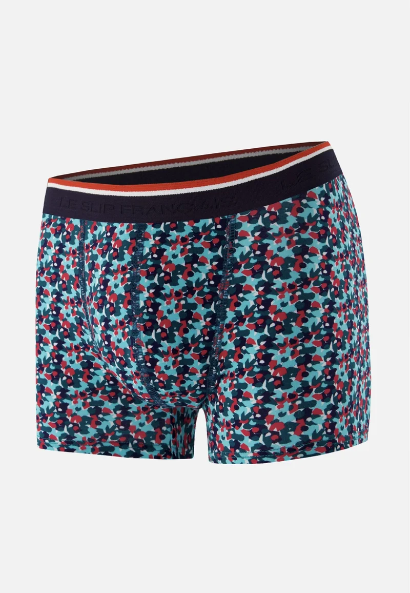 Boxer vert à motif confetti en coton - Marius Confetti Vert D'Eau