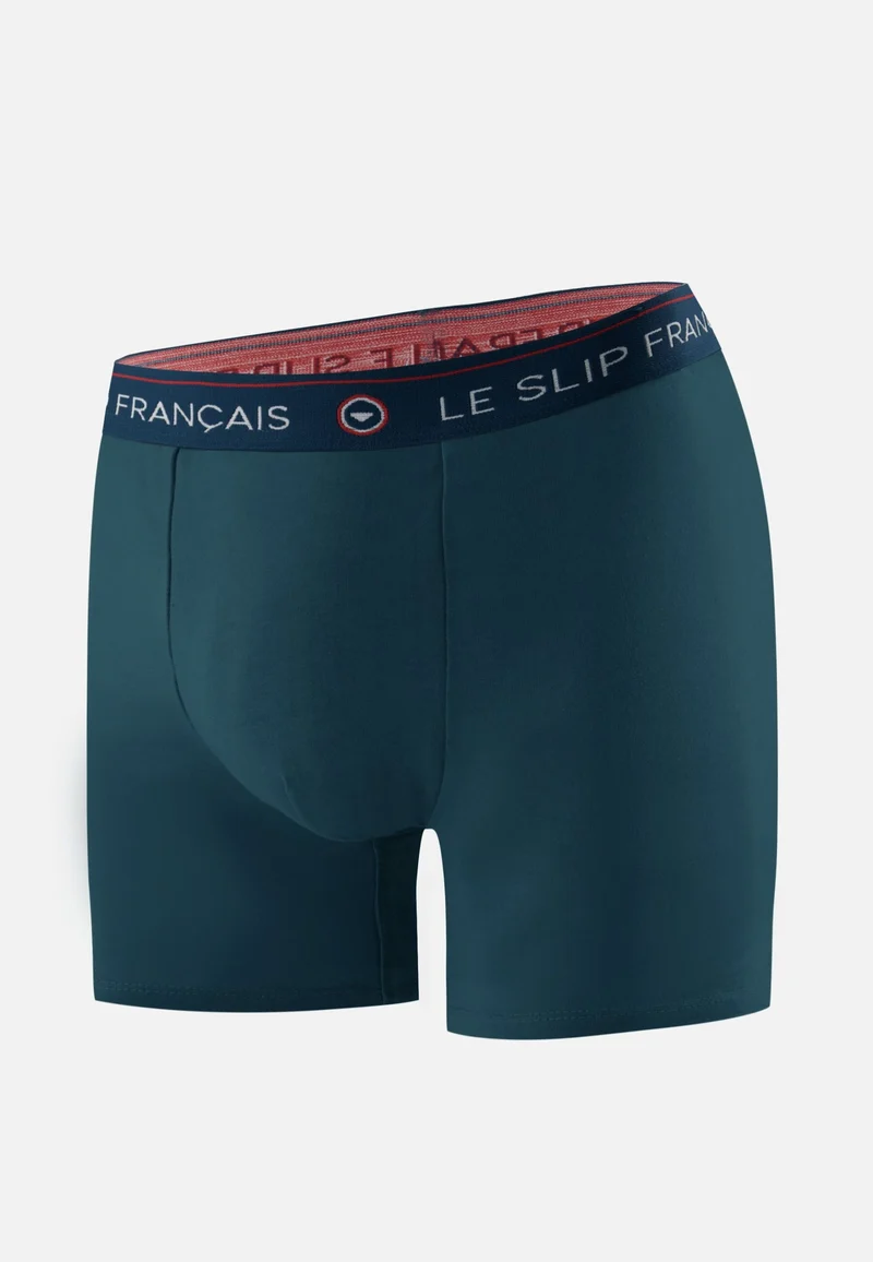 Boxer long bleu en coton - Redoutable Long Bleu Canard