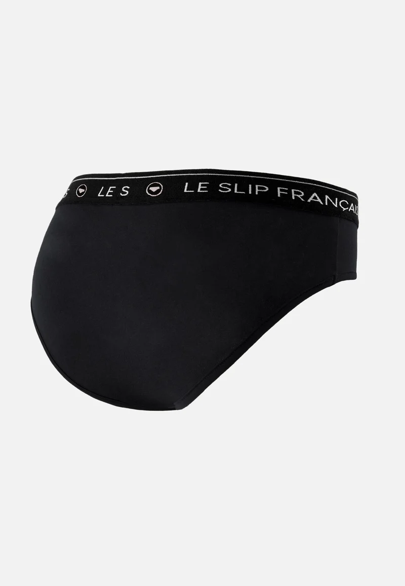 Culotte taille haute noire en coton - Rieuse Noir