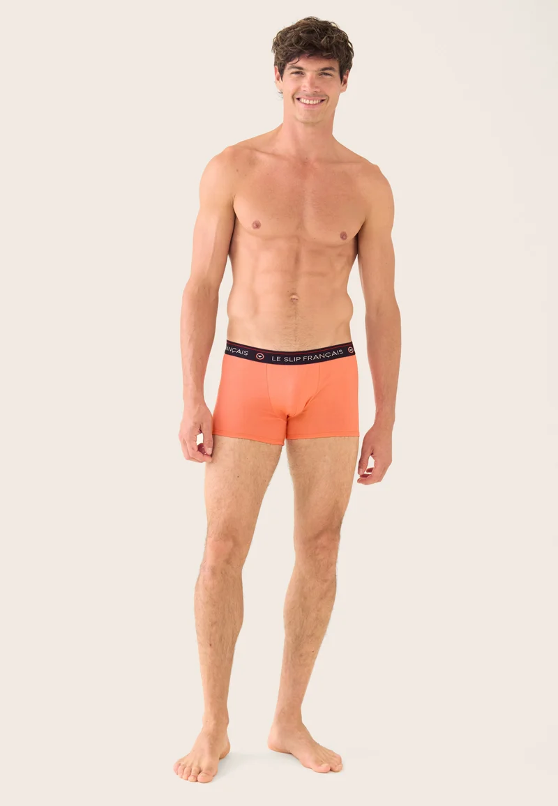 Boxer rose en coton - Redoutable Rose Pêche