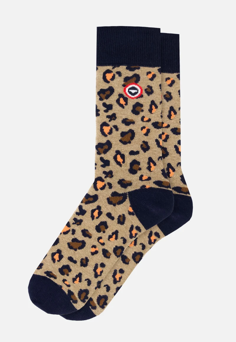 Chaussettes mi-hautes à motifs léopard - Lucas Léopard