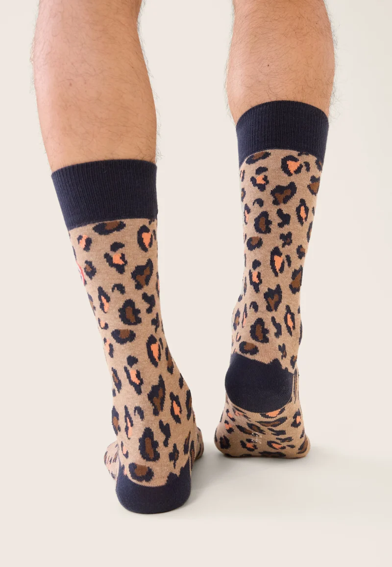 Chaussettes mi-hautes à motifs léopard - Lucas Léopard