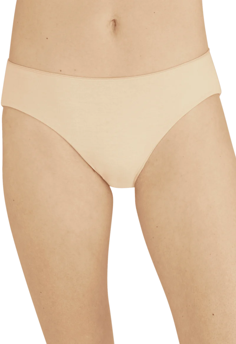 Lot de 3 slips en coton bio Intimement Bio - Graphique / noir / nude