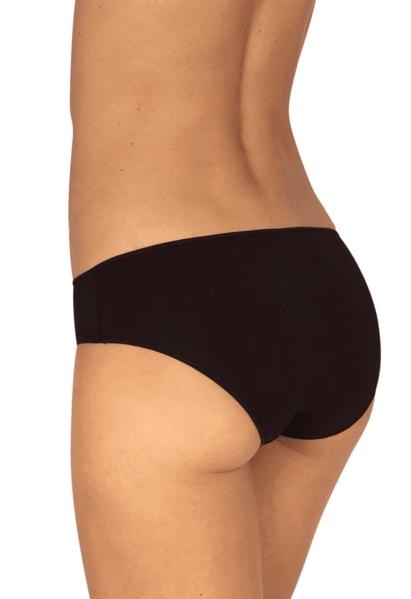 Lot de 3 slips en coton bio Intimement Bio - Blanc / noir / nude