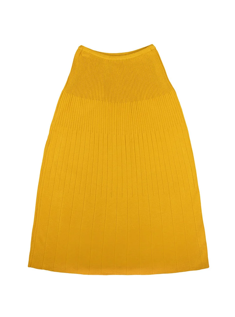 Jupe longue jaune Deva