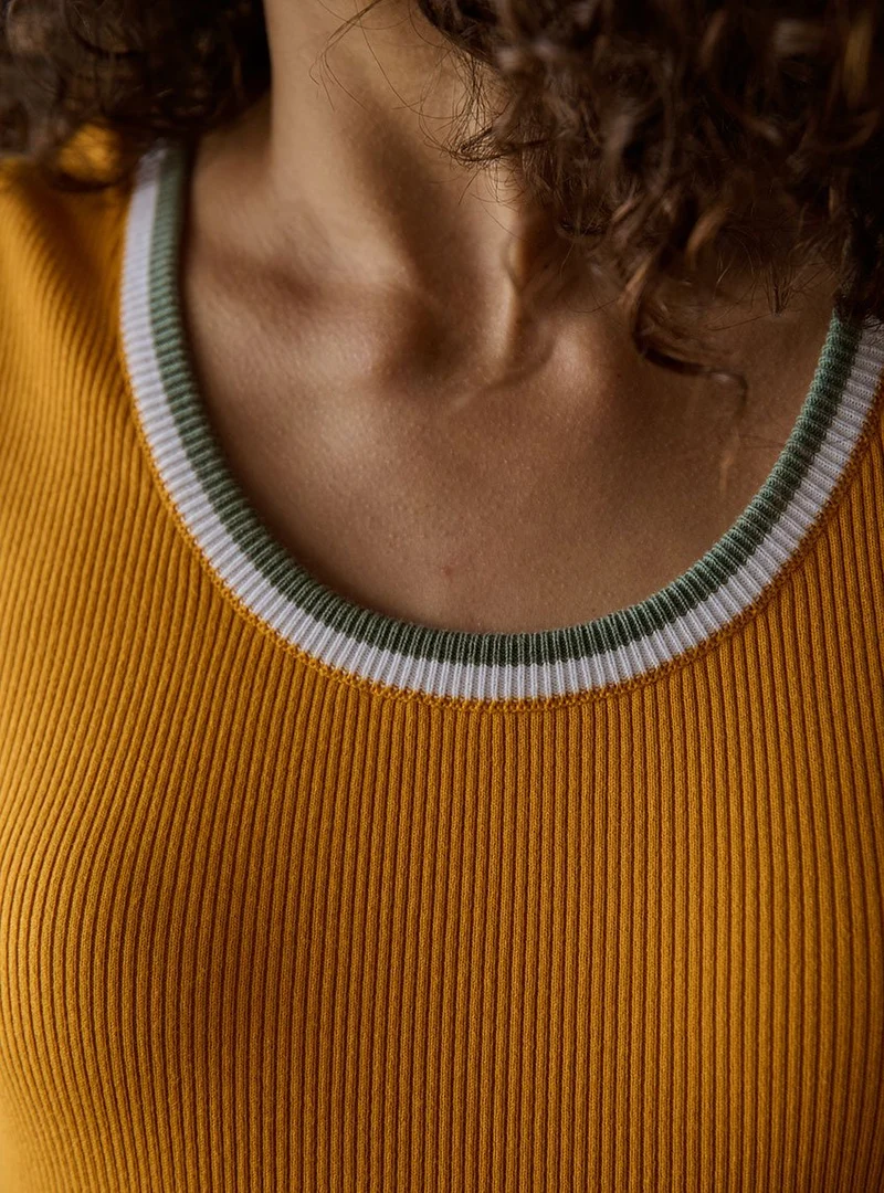 Top coton jaune Déborah