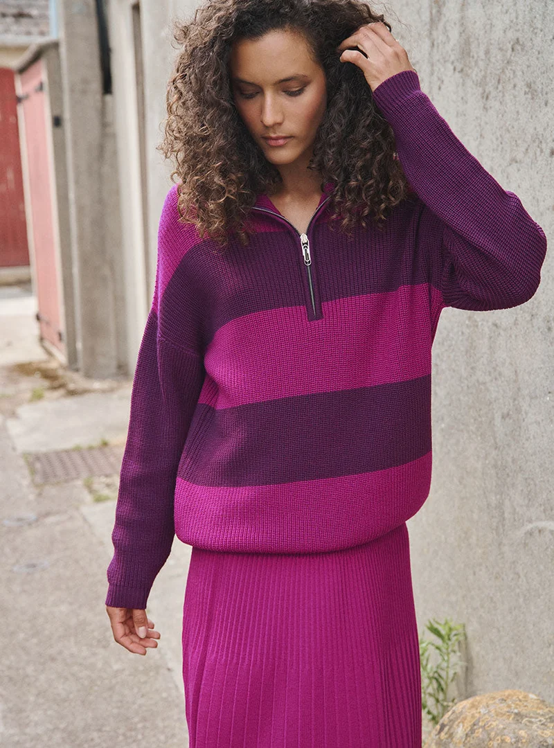 Pull camioneur marinière Claudia